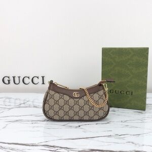 Brown Gucci Ophidia mini bag